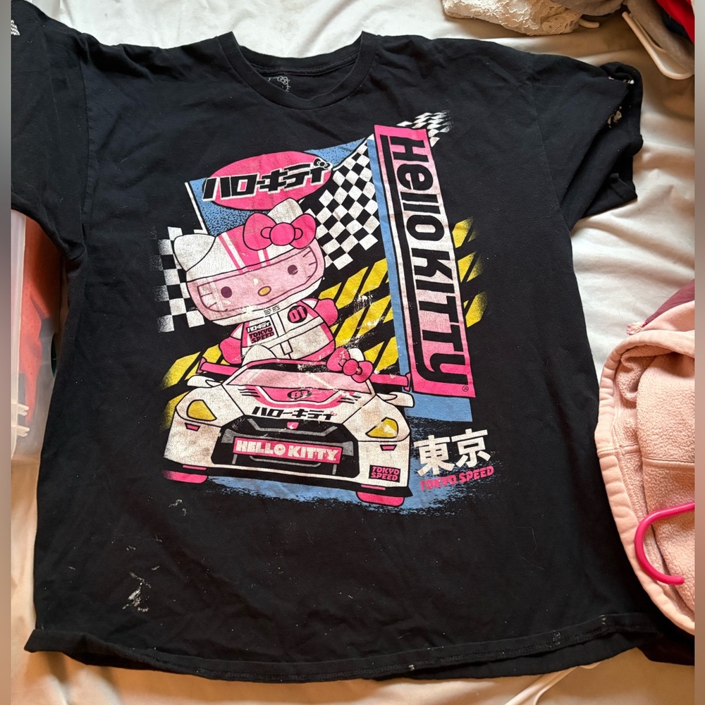 Hello Kitty Black female T-Shirt